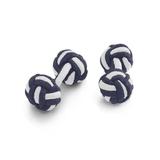 Brooks Brothers Men's Knot Cuff Links | Navy/White