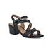 Women's Letgo Sandal by White Mountain in Black Burnished Smooth (Size 7 M)