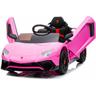 Lamborghini - Macchina Elettrica per Bambini 12V con Licenza Aventador Rosa