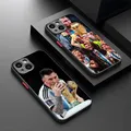 Coque de téléphone pour iPhone Football Smile Star M-MessiS 10 15 14 12 13 11 Pro Max Poly