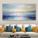 Hand Painted Abstract Ocean Oil Painting Wall Art Beach Seascape Canvas Textured painting Wall Art Hand-Painted Blue Sky Clouds Painting Home Decoration on canvas