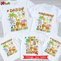 Vêtements assortis pour la famille avec nom personnalisé t-shirt d'anniversaire pour animaux du