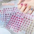 Autocollants dégradés pour ongles 1 pièce 3D MSI mignon doux design japonais translucide
