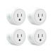 Mini Smart Plug Wi-Fi Outlet Socket Works with Alexa and Google Home Remote Control with Timer Function No Hub Required ETL FCC Listed (4 Pack) White