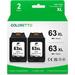 COLORETTO Remanufactured Printer Ink Cartridge Replacement for HP 63XL to use with Envy 4520 4516 Officejet 5255 5258
