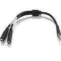 C2G Legrand 4-Pin 3.5MM Port Cable Black Microphone Cable Y-Splitter 6 Inch Splitter Y-Cable with Headset Splitter Adapter 1 Count C2G 27394