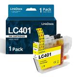 LC401 Ink Cartridges for LC401 brother ink Replacement for Brother LC401 LC401XL Y to Use with Brother MFC-J1010DW MFC-J1170DW MFC-J1012DW Printerï¼ˆyellow 1 Packï¼‰