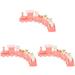 3 Pack Christmas Train Decoration The Table Top Decorations Wooden Tree Toy Toys Window Pink Plastic Child