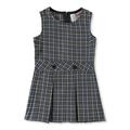 Cookie s Little Girls Bib Front Jumper with Kick Pleats (Sizes 2 - 6X) - gray/blue/white/gold *plaid #42* 5 (Little Girls)