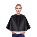 Black Makeup Cape Chemical & Water Proof Beauty Salon Shorty Smock for Clients Lightweight Comb-out Beard Apron Shortie Makeup Bib Styling Shampoo Cape for Makeup Artist