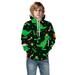 Quealent Boys Childrenscostume Male Big Kid Zip Hoodies Boys Little Boys Girls Kids Hooded Unisex Sweatshirt 3D Christmas Dinosaur Printed 18 (Green 3-4 Years)