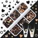 JINCBY Clearance Black And Gold Rabbit Love Star Nail Beauty Sequin Beauty Makeup False Eyelash Decoration Sequin Gift for Women