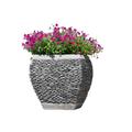 Pot bac jardinière galbé galet hauteur 50cm jardin zen