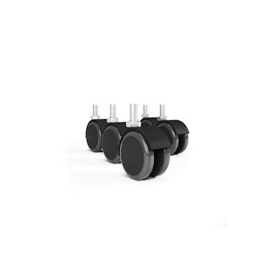 MS Beschläge Möbelrolle aus Polyurethan 50mm Durchmesser 10mm Ohne Bremse 5er Pack Image