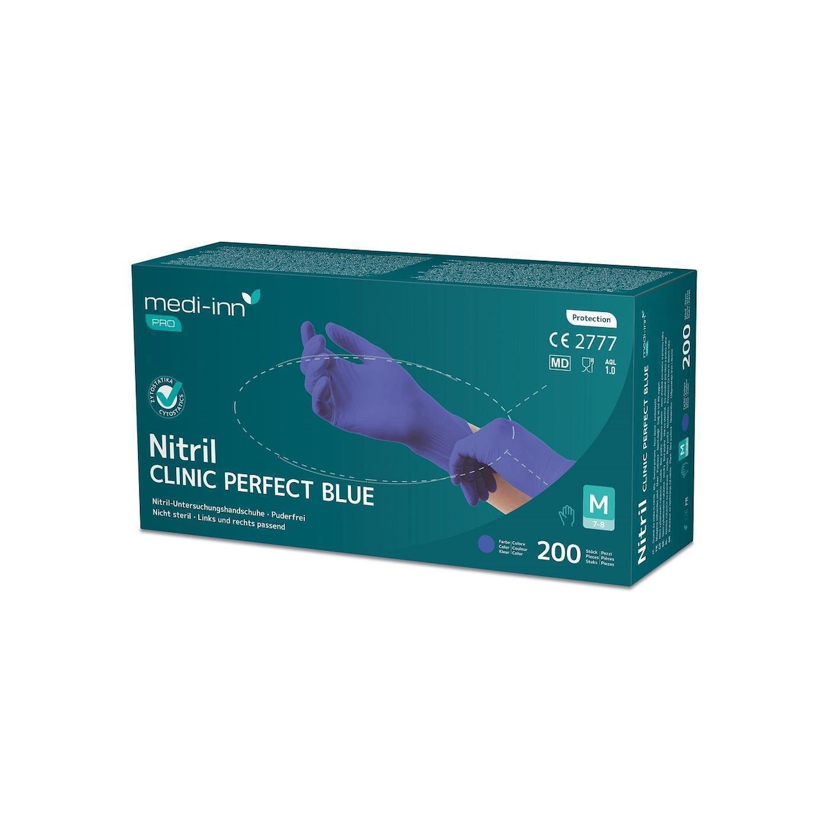 BodyProducts Medi-Inn Pro Clinic Perfect Blue - Gr. XS - puderfrei - 2000 Einmalhandschuhe Image