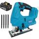 Cordless Jig Saw Compatible with Makita 18V Battery, Electric Jigsaw Tool Variable Speed for 0°-45° Bevel Cutting Angle + 5.5Ah Battery(No Charger)