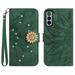 Samsung Galaxy S21 FE 5G Case Leather Wallet Flip Cover Magnetic Sunflower Compatible with Samsung Galaxy S21 FE 5G