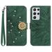 Samsung Galaxy S21 Ultra 5G Case Leather Wallet Flip Cover Magnetic Sunflower Compatible with Samsung Galaxy S21 Ultra 5G