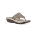 Women's Camila Slip On Sandal by Cliffs in Taupe Nubuck (Size 6 1/2 M)