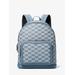 Michael Kors Cooper Logo Jacquard Commuter Backpack Blue One Size