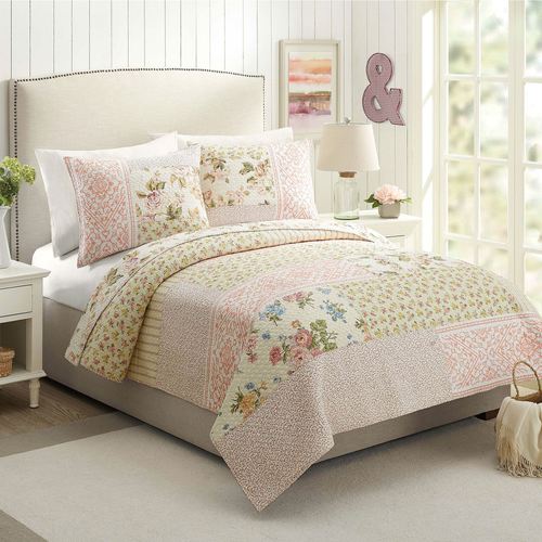 Sweet Blooms Quilt Multi Pastel, Full / Queen, Multi Pastel