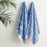 Set of 2 Freda and Lina Beach Towels - Air Blue - Frontgate