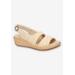 Wide Width Women's Gannett Sandal by Franco Sarto in Beige (Size 8 1/2 W)