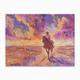 Cowboy Painting Dodge City Kansas 3 Canvas Print by The Western Collection