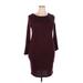 A New Day Casual Dress - Sheath: Burgundy Print Dresses - Women's Size 2X-Large