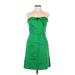 Cremieux Casual Dress - Party Sweetheart Sleeveless: Green Solid Dresses - Women's Size 8