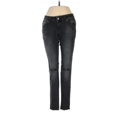 Anine Bing Jeans - Low Rise Skinny Leg Trashed: Black Bottoms - Women's Size 26 - Sandwash