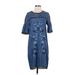 NANETTE Nanette Lepore Casual Dress: Blue Batik Dresses - Women's Size Small
