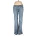 See Thru Soul Jeans - Low Rise: Blue Bottoms - Women's Size 30 - Medium Wash