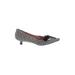 AK Anne Klein Heels: Black Print Shoes - Women's Size 9 - Pointed Toe
