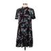 BCBGeneration Casual Dress - Mini Mock Short sleeves: Black Print Dresses - Women's Size Medium