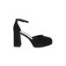 Calvin Klein Heels: D'Orsay Platform Minimalist Black Print Shoes - Women's Size 9 1/2 - Round Toe