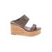 Sam Edelman Wedges: Brown Solid Shoes - Women's Size 8 1/2 - Open Toe