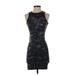 Topshop Casual Dress - Bodycon High Neck Sleeveless: Black Dresses - Women's Size 2