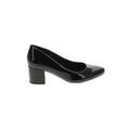 Easy Spirit Heels: Slip On Chunky Heel Work Black Solid Shoes - Women's Size 8 1/2 - Almond Toe