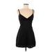 Urban Outfitters Cocktail Dress - Party V-Neck Sleeveless: Black Print Dresses - Women's Size Medium
