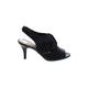 Bandolino Heels: Black Print Shoes - Women's Size 8 - Peep Toe