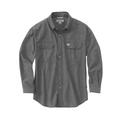 Carhartt Mens Loose Fit Chambray Long Sleeve Cotton Shirt - Grey - Size Large