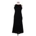 Evan Picone Cocktail Dress - A-Line Crew Neck Sleeveless: Black Solid Dresses - Women's Size 6