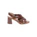 Cole Haan Heels: Brown Solid Shoes - Women's Size 6 - Open Toe
