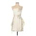 BB Dakota Casual Dress - Party Square Sleeveless: Ivory Dresses - New - Women's Size 0