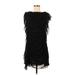Aryn K. Cocktail Dress - Mini High Neck Short sleeves: Black Print Dresses - Women's Size Medium