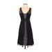 Moulinette Soeurs Cocktail Dress - Party Scoop Neck Sleeveless: Black Print Dresses - Women's Size 2