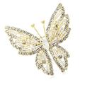 Women Brooch Pins,Women Classic Insect Weddings Office Collar Pins Gifts Cute Cubic Zirconia Butterfly Brooches (Metallic) (Metallic A)