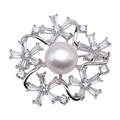 Brooches Pins Exquisite 12.5mm Freshwater White Brooch Pin for Women luxurious