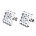 Functional Watch Cufflinks Square Clock Cuff Links Watch Cufflink Cuffs Casual